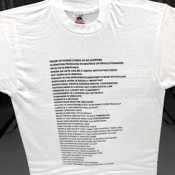 VTG Jenny Holzer Truisms T-Shirt Contemporary Art Size Large Framed in 1989 - Picture 2 of 16